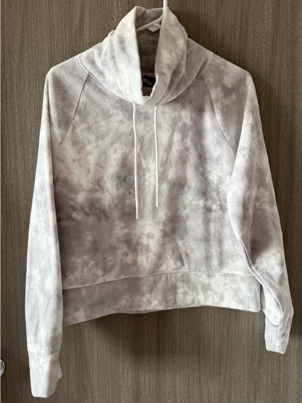 Old Navy Gray Tie-Dye Cowlneck Pullover Hoodie